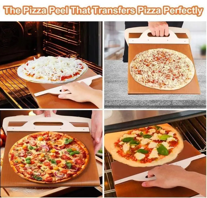 Wooden Pizza Paddle with Smooth Handle for Easy Pizza Transfer