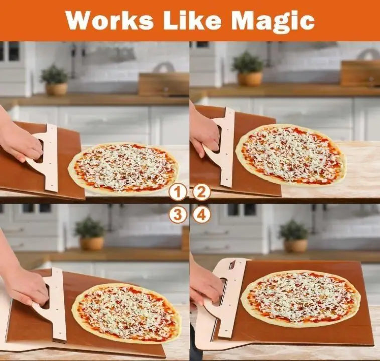 Wooden Pizza Paddle with Smooth Handle for Easy Pizza Transfer