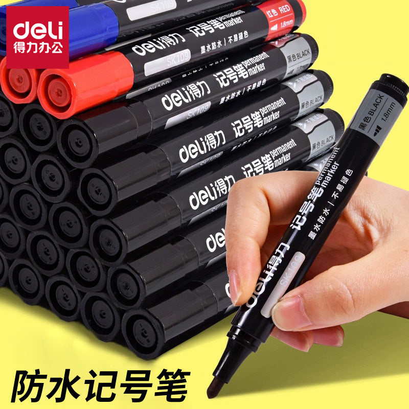 Black Oil-Based Waterproof Marker Pen – Large Capacity Permanent Marker