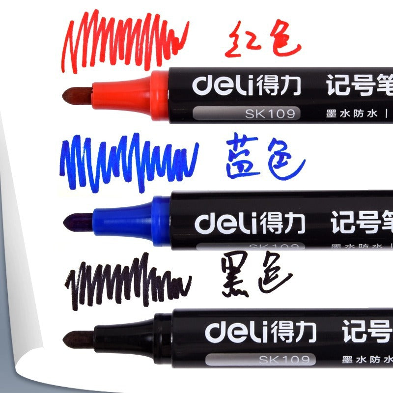 Black Oil-Based Waterproof Marker Pen – Large Capacity Permanent Marker