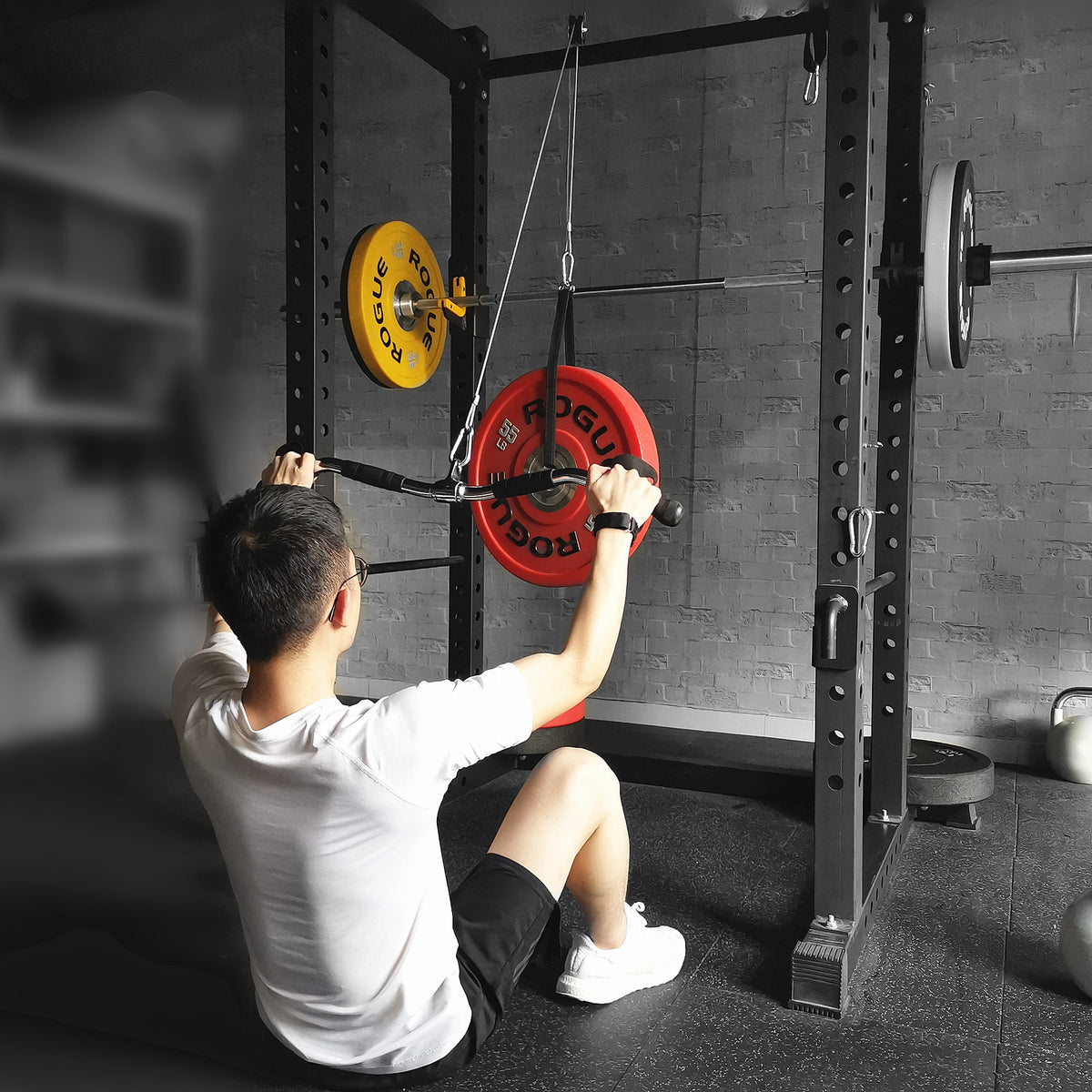 Fitness DIY Pulley Cable Machine Attachment System Arm Biceps Triceps Blaster Hand Strength