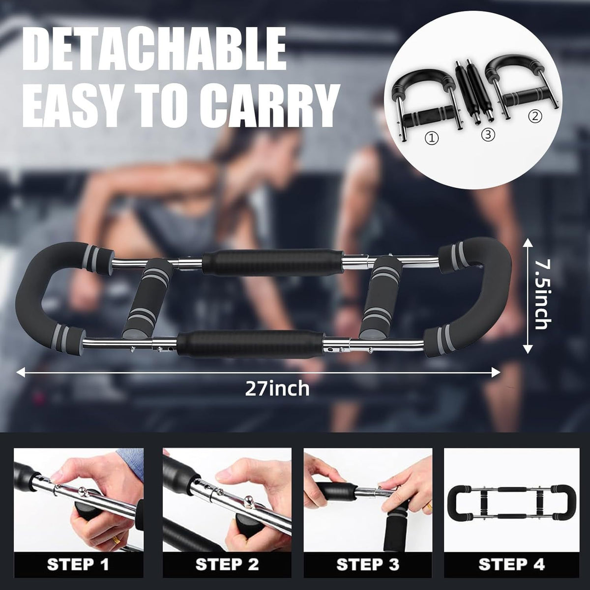 Multi Functional Adjustable Arm Strength Device U-Shaped Chest Muscle Training and Fitness Equipment